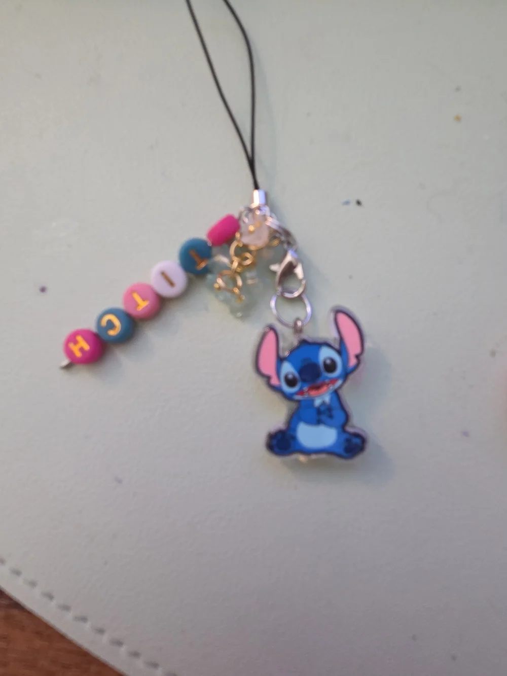 Hand Crafted Stitch Phone Charm